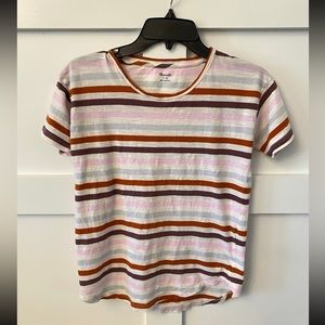 Madewell Whisper Cotton Tee Shirt ExtraSmall Striped T-Shirt short sleeve Womens